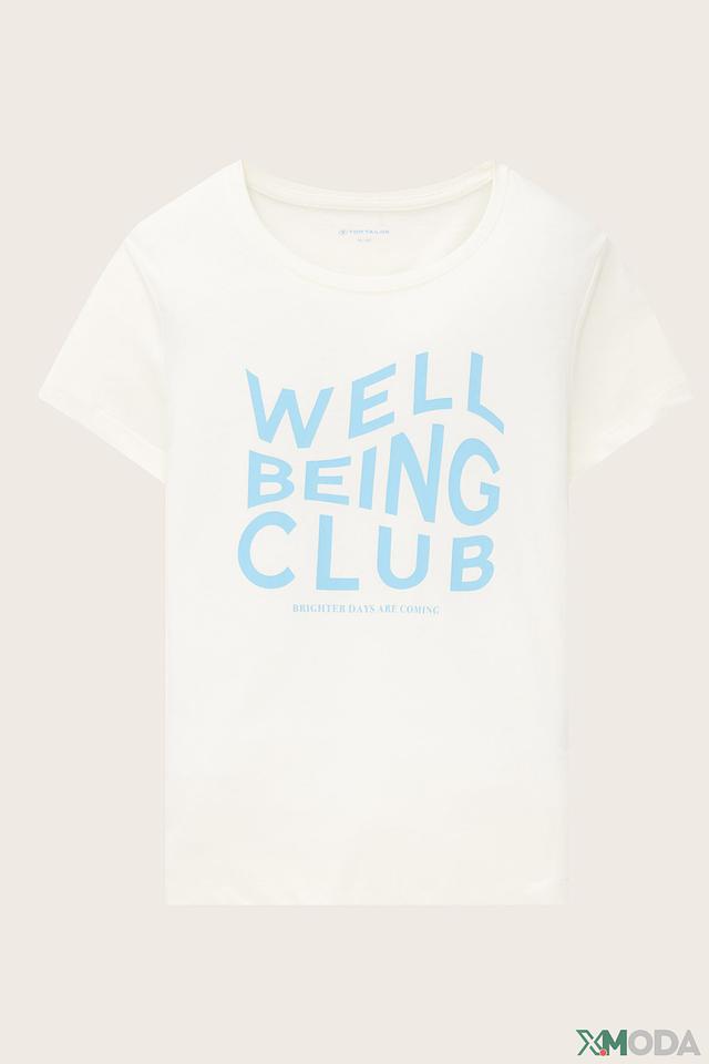 Футболка Tom Tailor с принтом белый