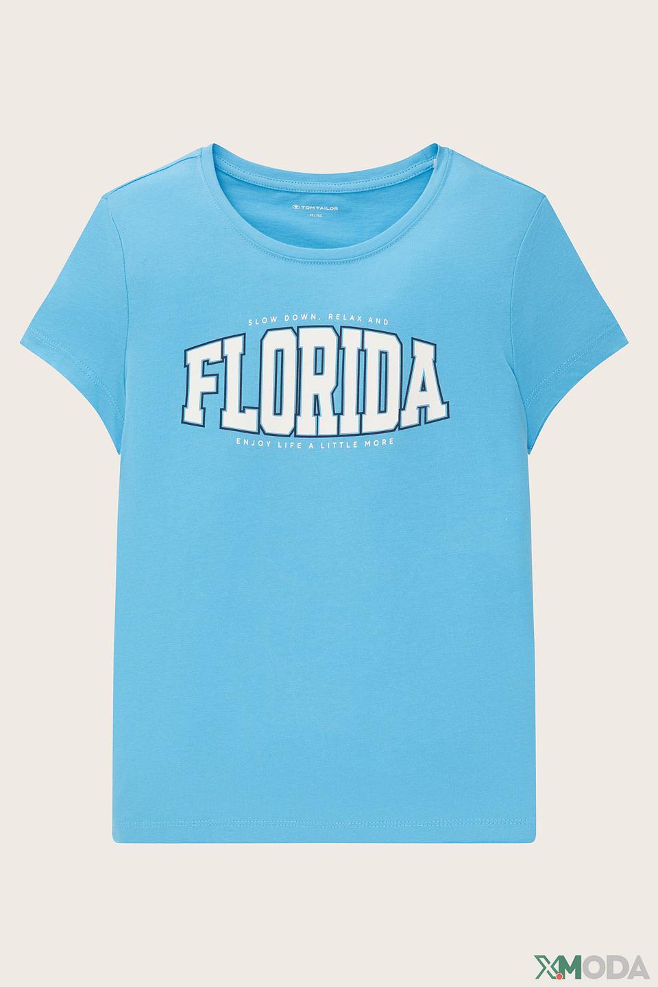 Футболка Tom Tailor Florida голубая