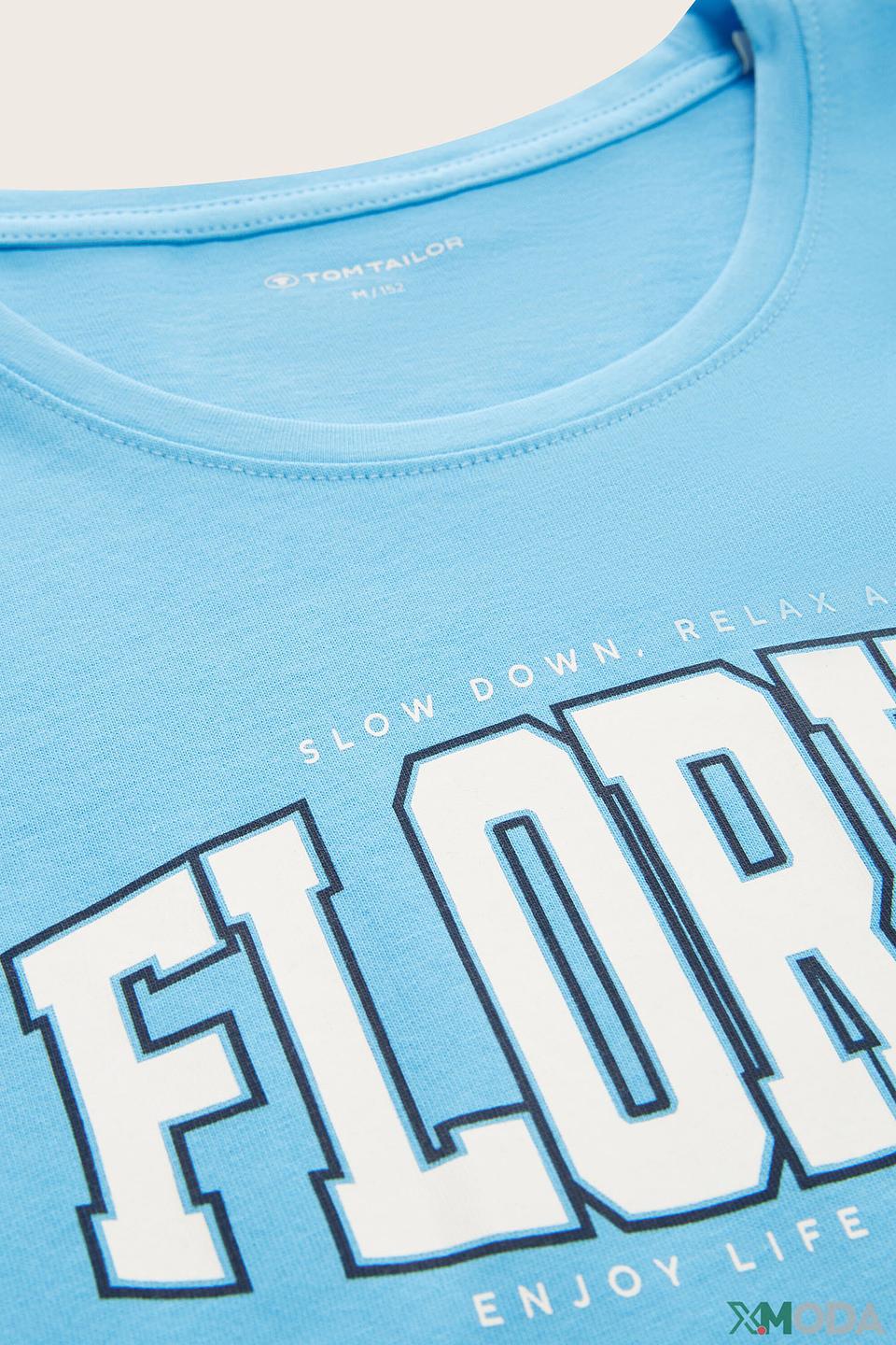 Футболка Tom Tailor Florida голубая