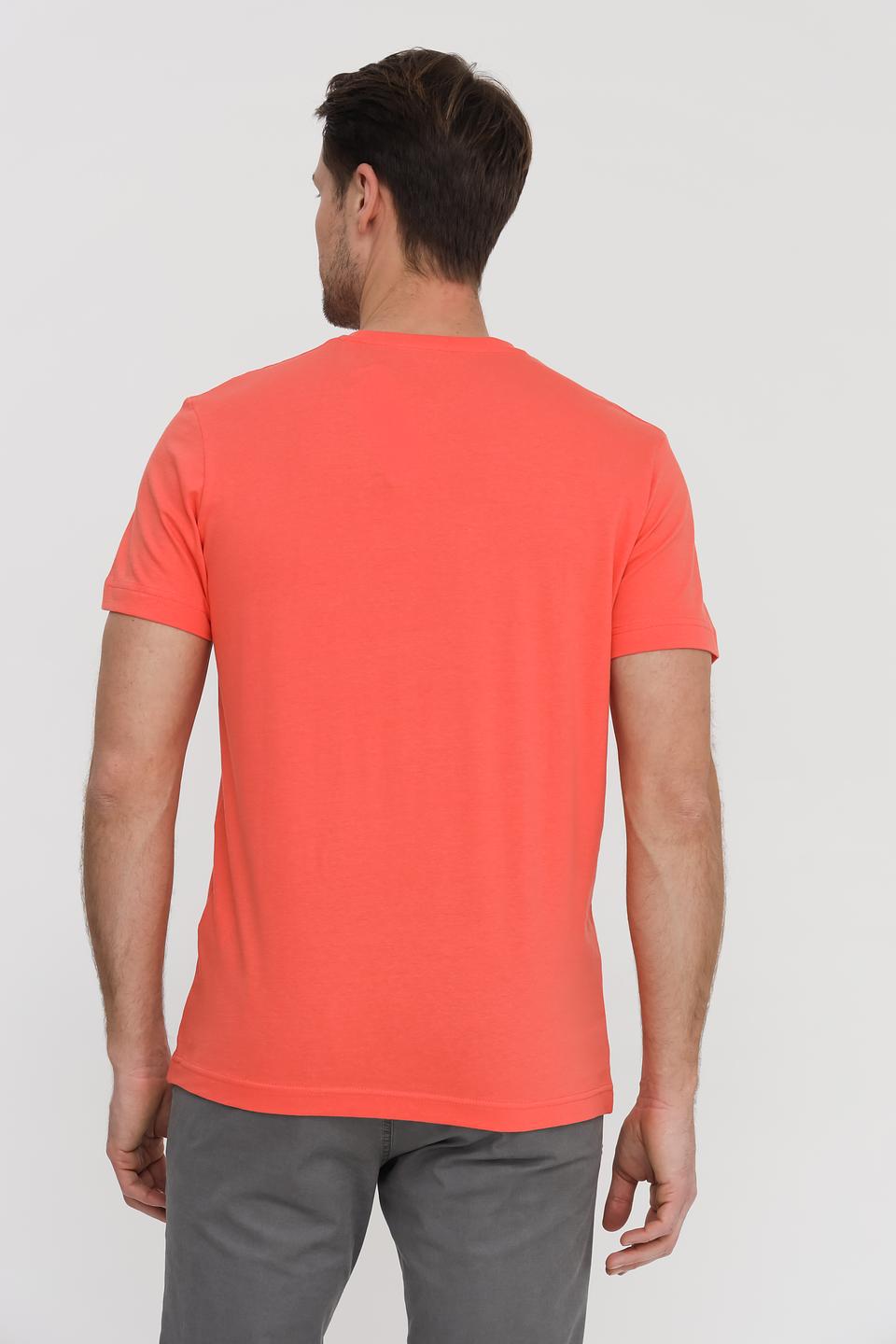 Футболка Tom Tailor с принтом коралловая