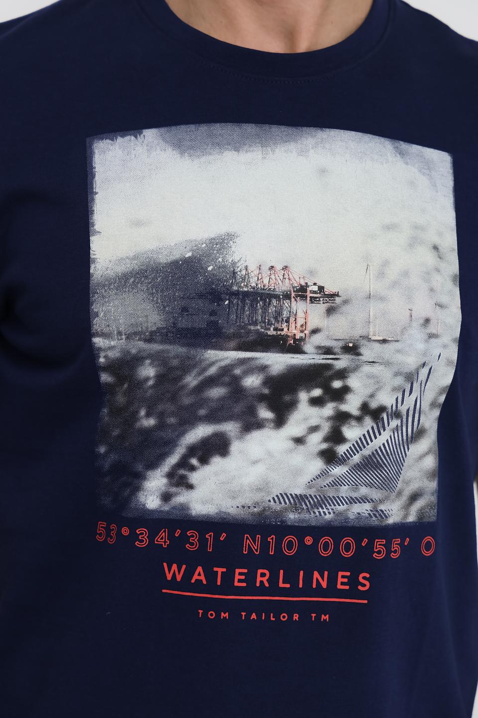 Футболка Tom Tailor с принтом Waterlines