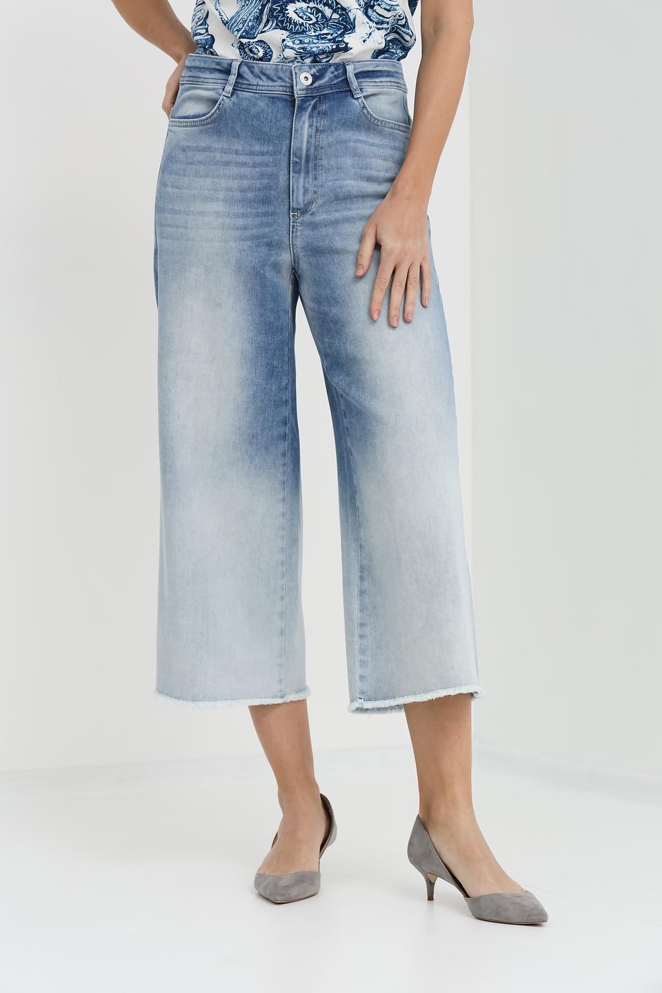 Джинсы Taifun кюлоты светло-голубые