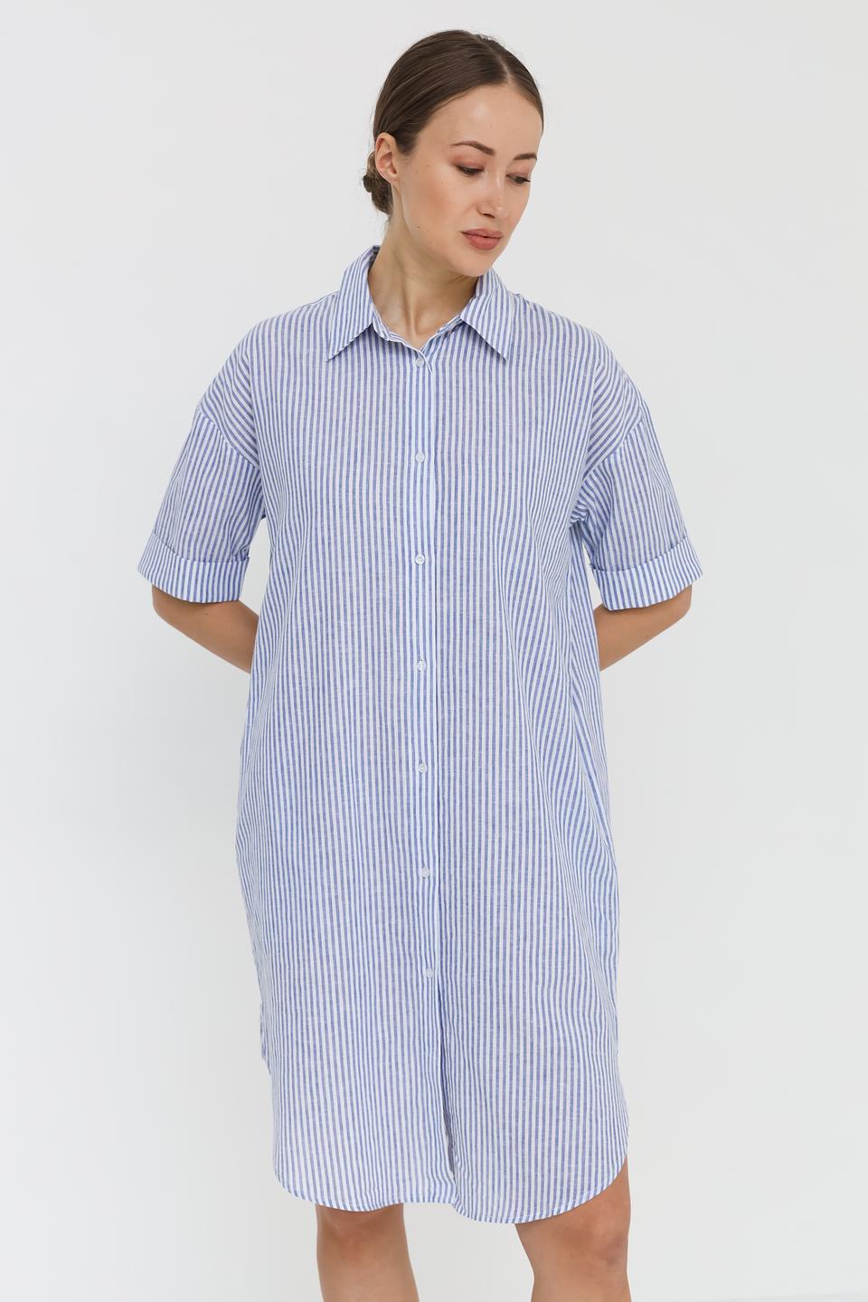 Платье-рубашка UNQ в полоску