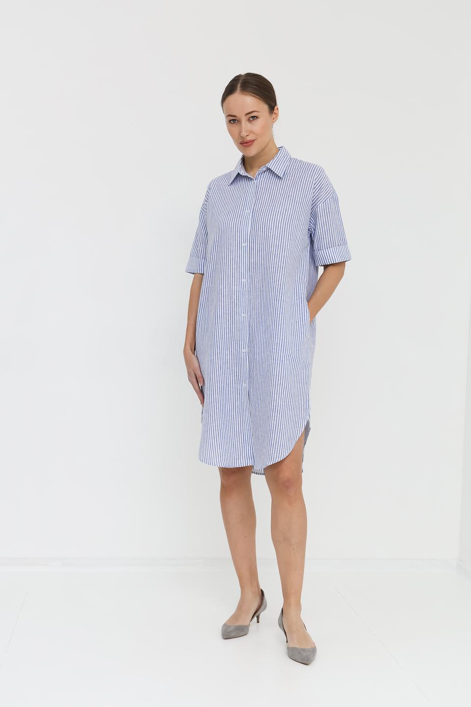 Платье-рубашка UNQ в полоску