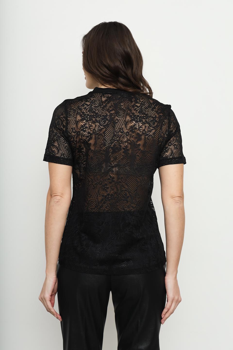 Блуза Marc Aurel кружево чёрная
