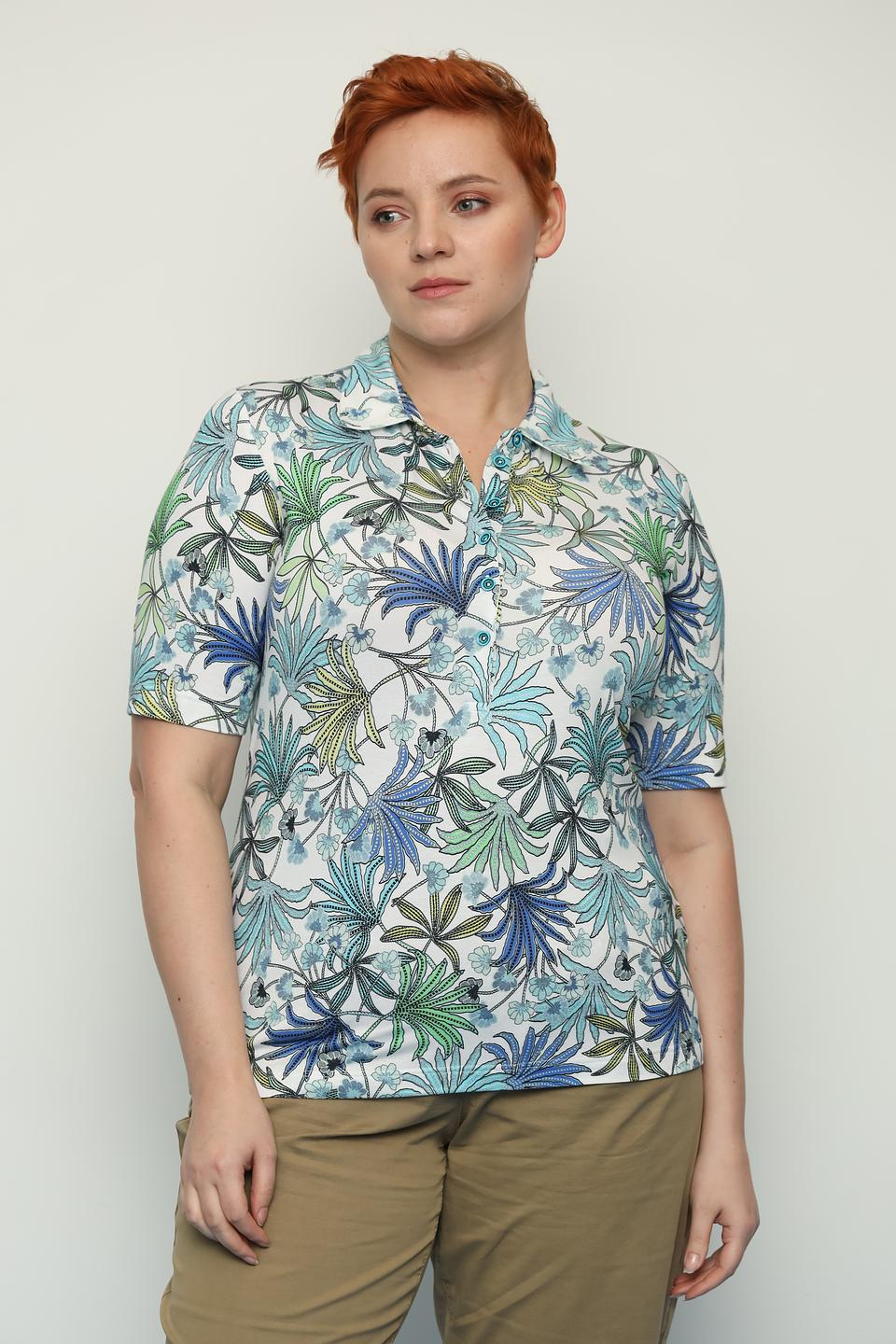 Блуза Erfo с тропическим принтом