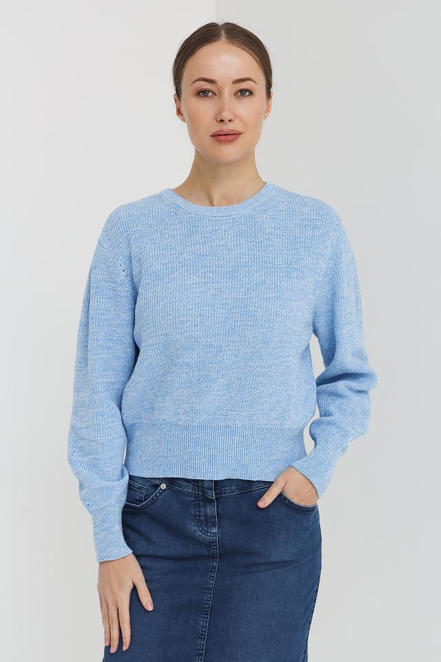 Пуловер Taifun голубой вязаный