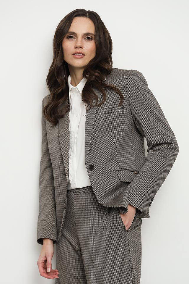 Жакет Cinque в клетку серый