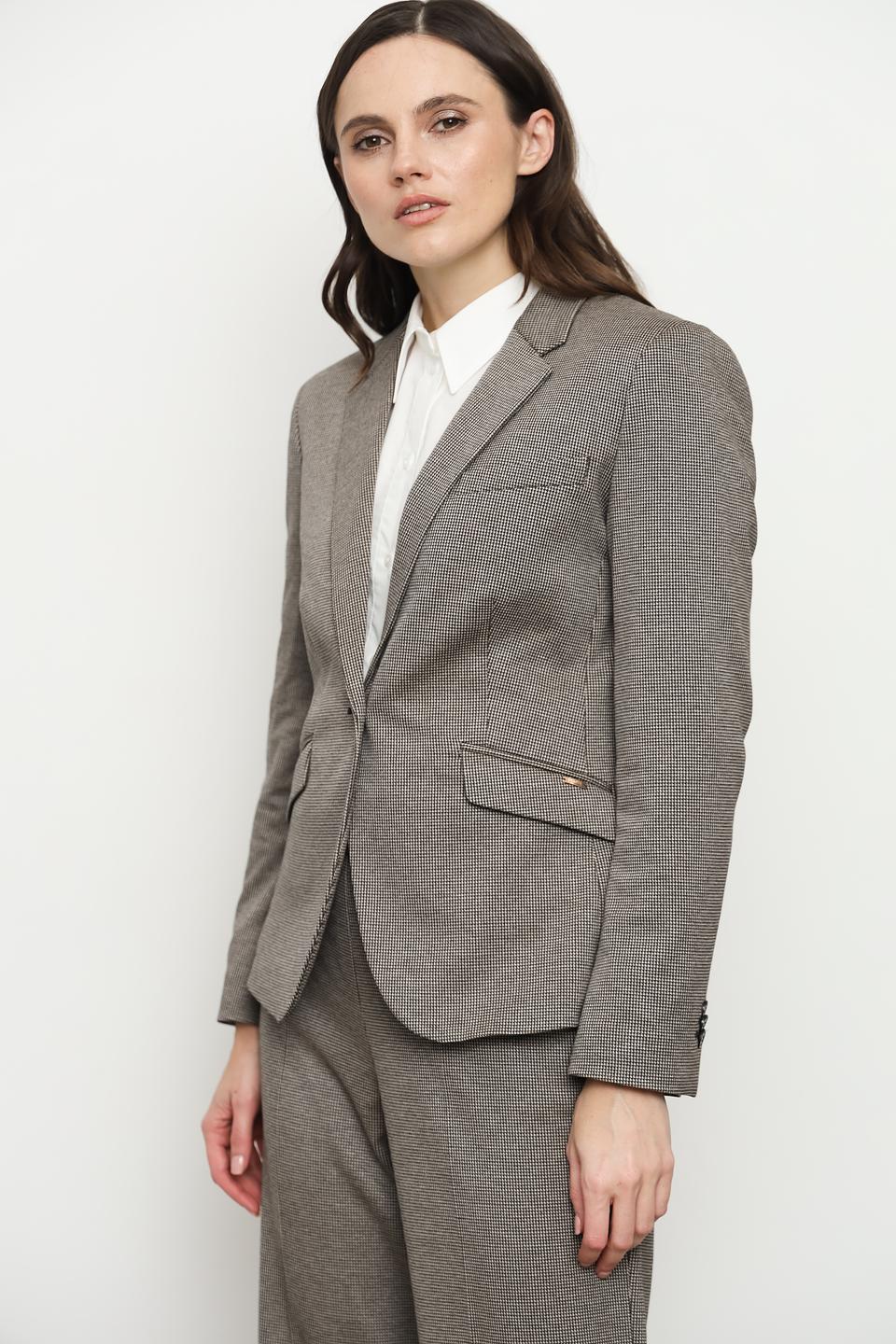 Жакет Cinque в клетку серый