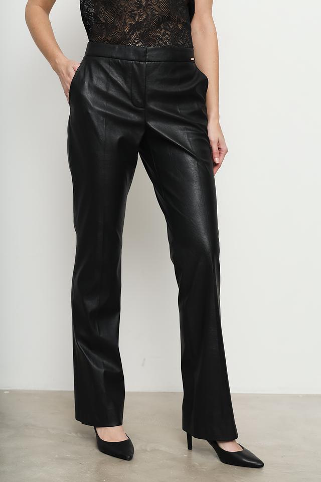 Брюки Cinque из экокожи чёрные