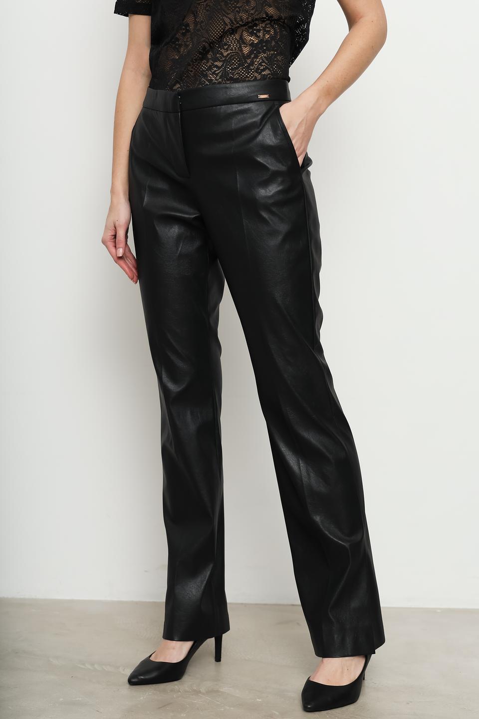 Брюки Cinque из экокожи чёрные