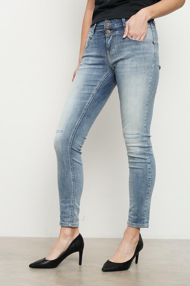 Джинсы с потертостями Zhrill голубые