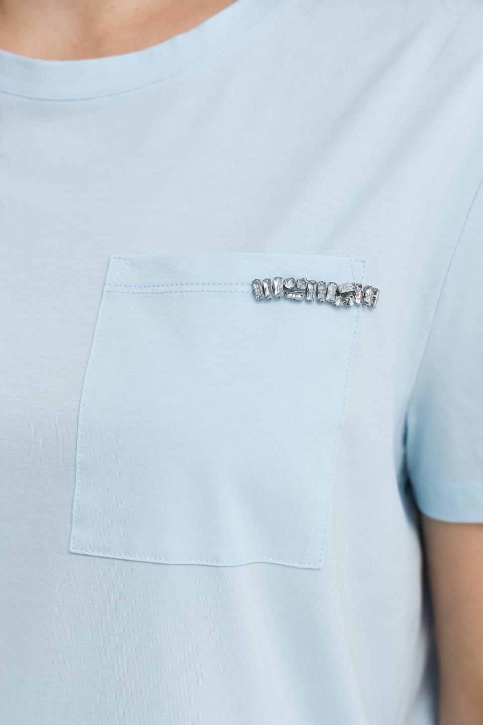 Футболка Marc Cain с карманом голубая