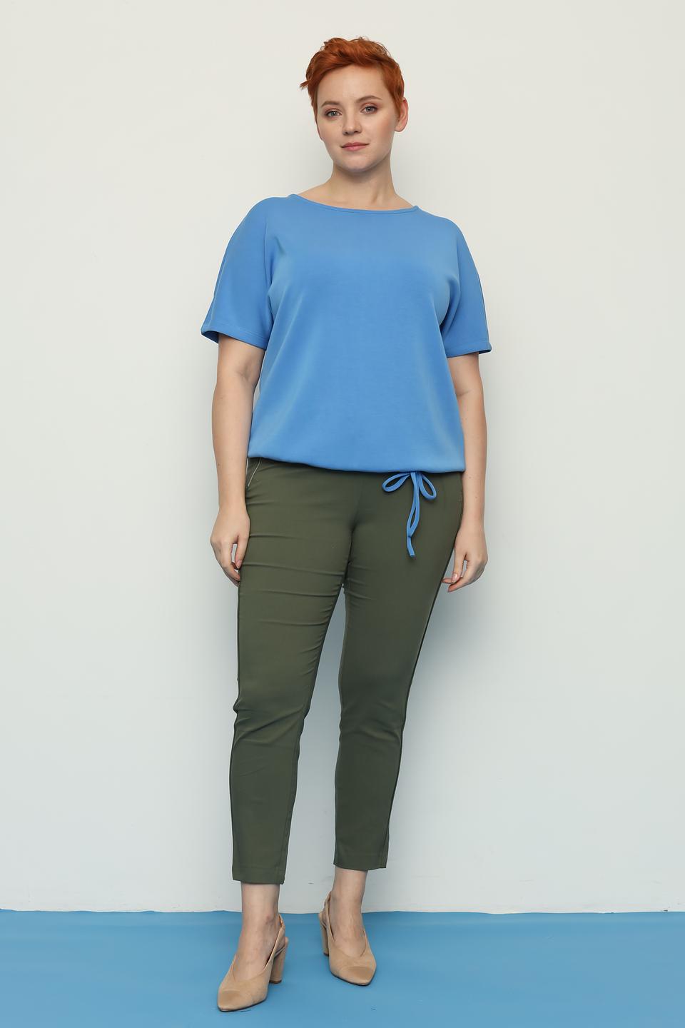 Блуза Samoon голубая с завязками