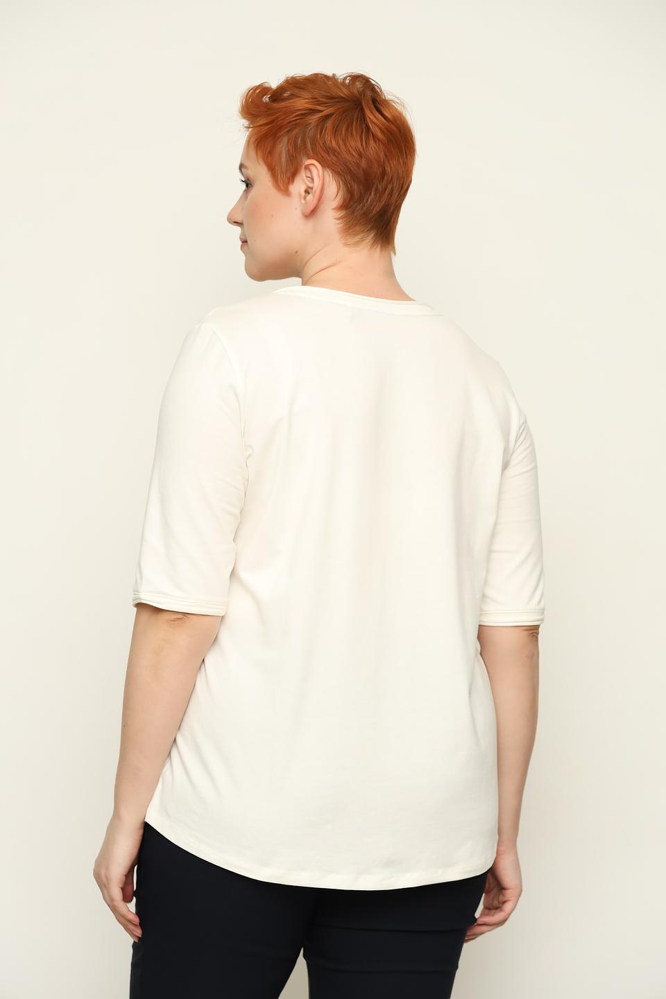 Футболка Samoon с принтом бежевая