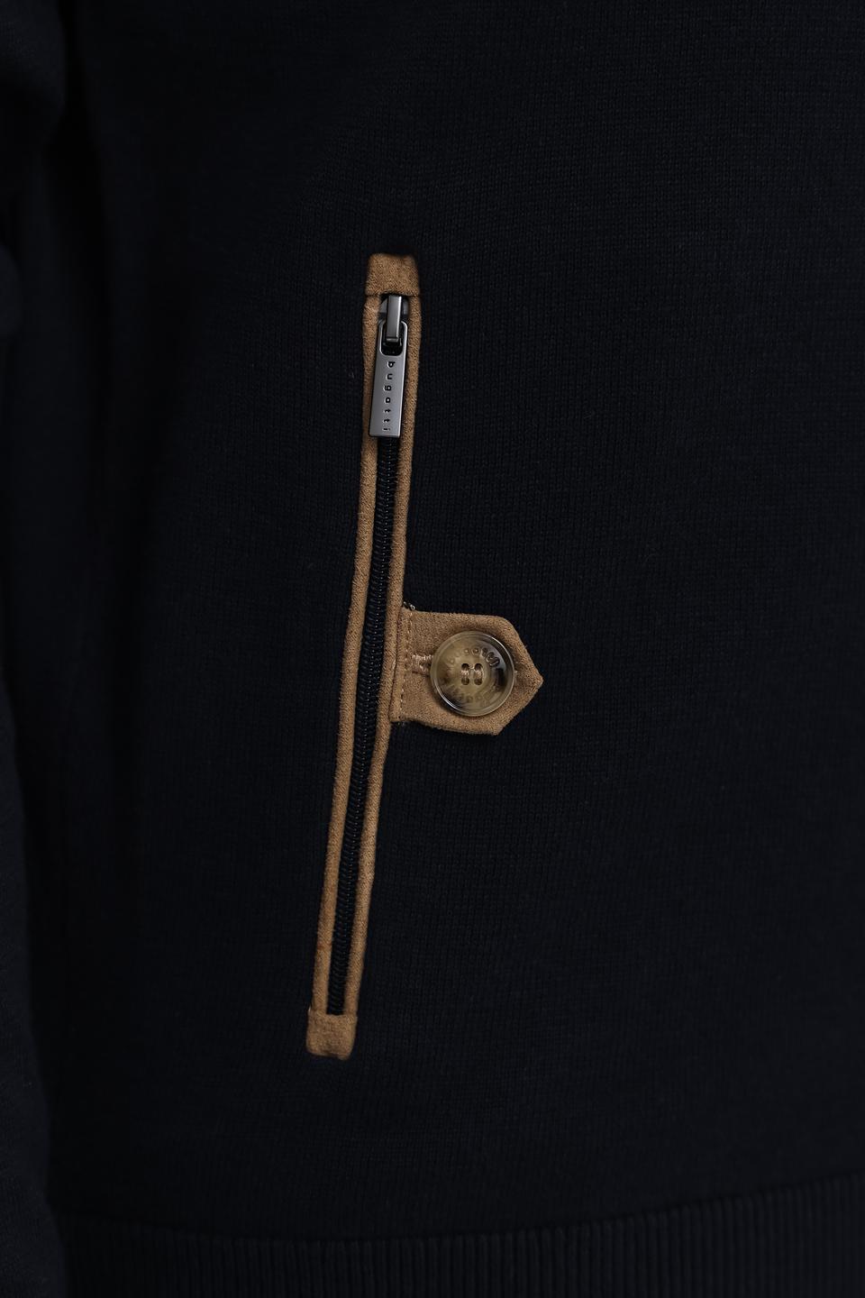 Кардиган Bugatti чёрный на молнии