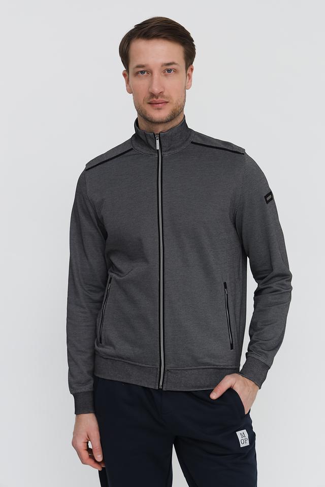 Кардиган Bugatti серый меланж