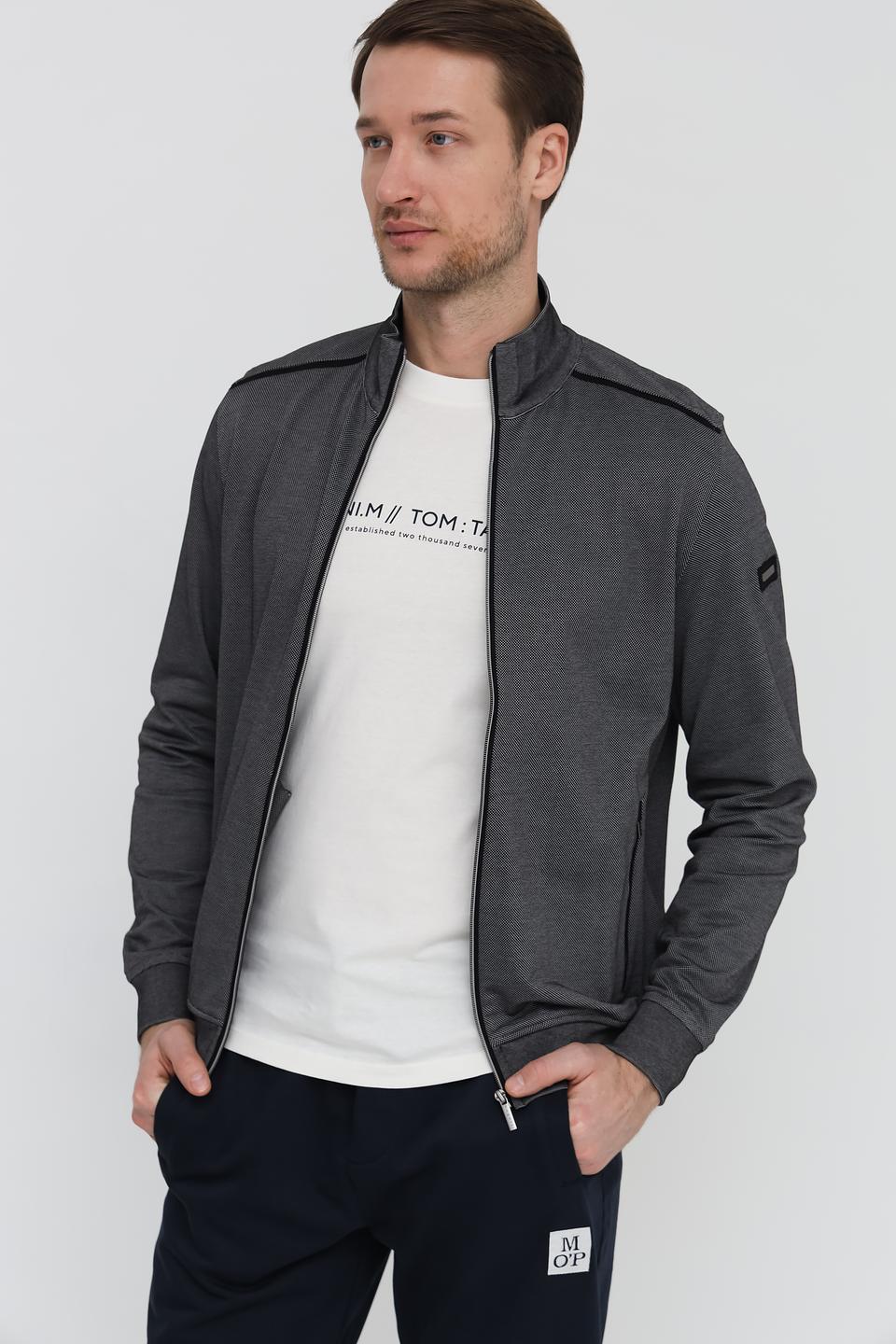 Кардиган Bugatti серый меланж