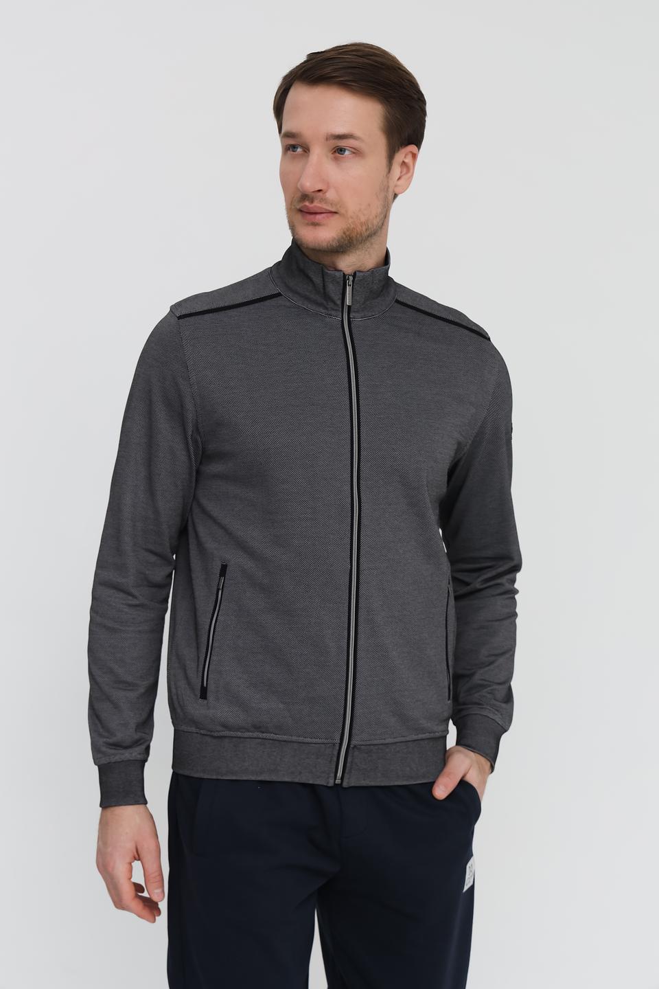 Кардиган Bugatti серый меланж