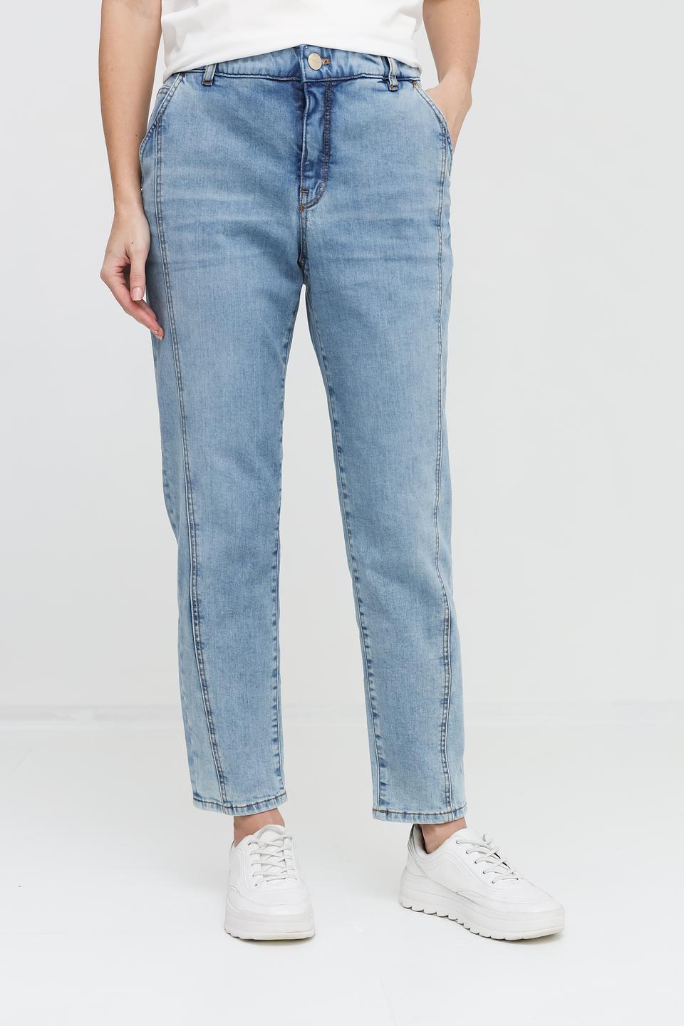 Джинсы Marc Cain с декоративной строчкой голубые