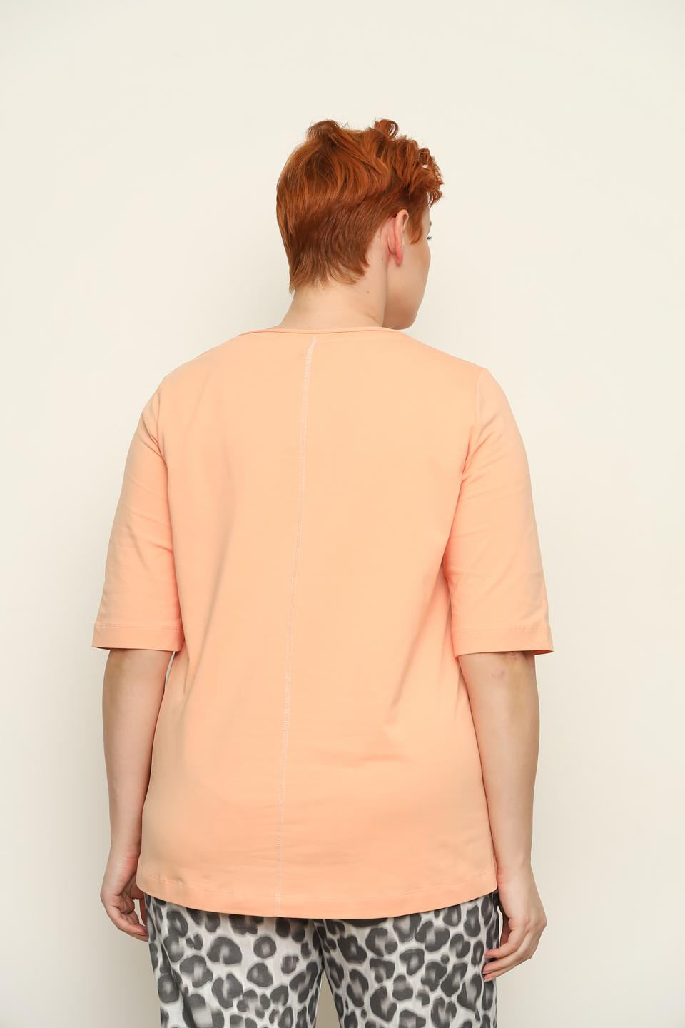 Футболка Frapp с леопардом персиковый