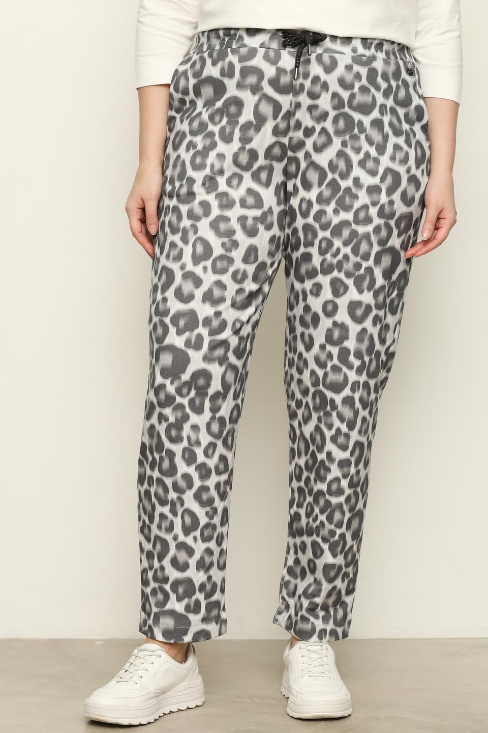Брюки Frapp с леопардовым принтом