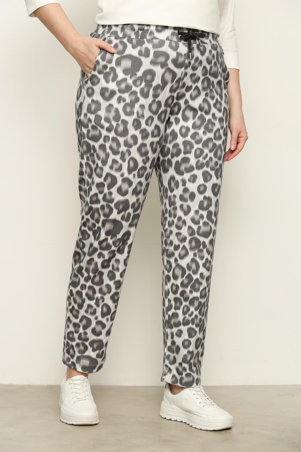 Брюки Frapp с леопардовым принтом