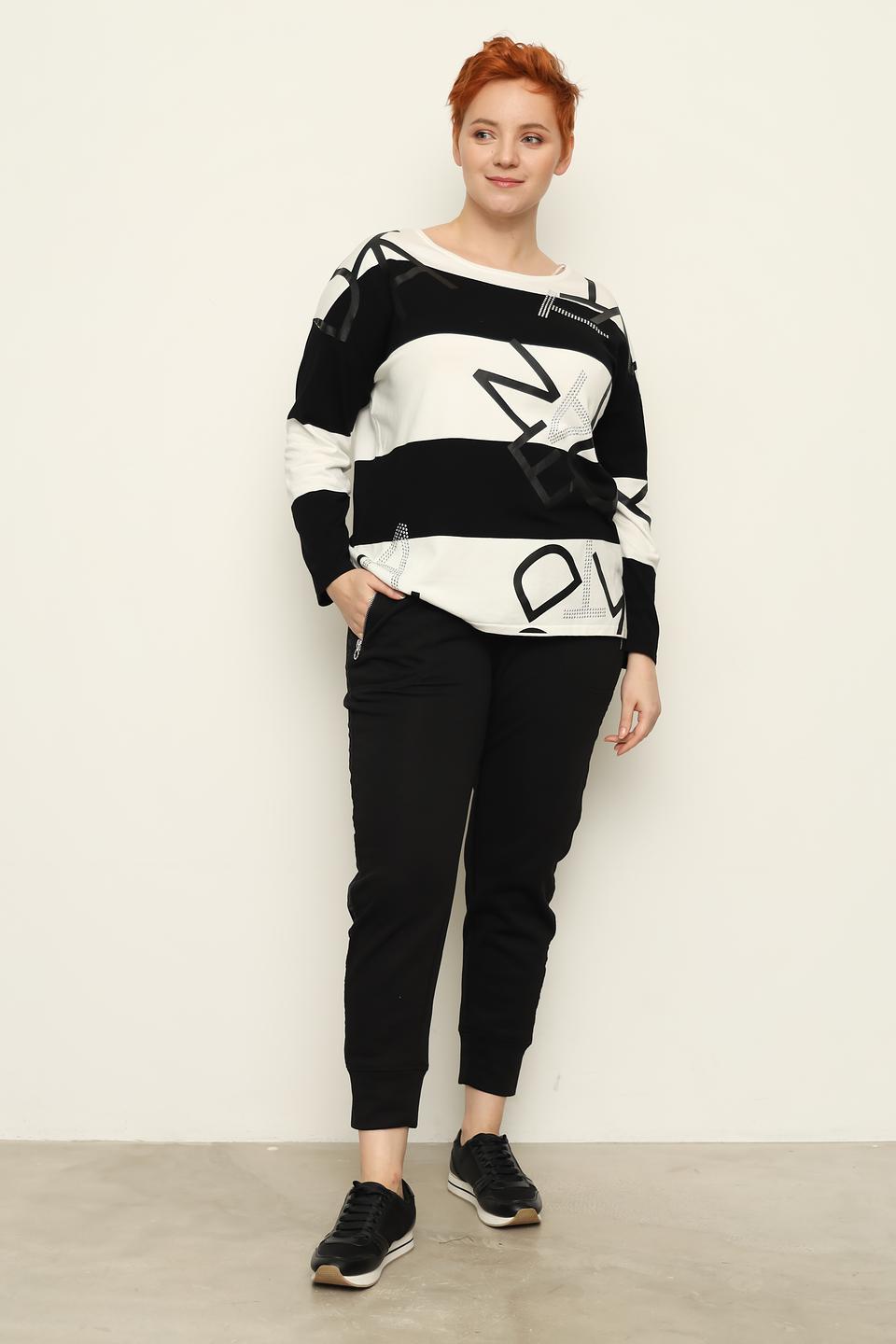 Пуловер Via Appia DUE черно-белый