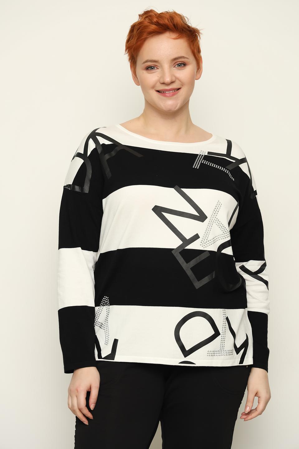 Пуловер Via Appia DUE черно-белый