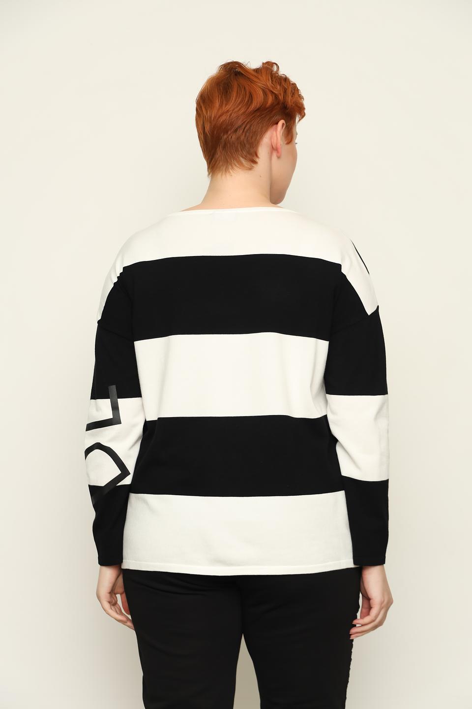 Пуловер Via Appia DUE черно-белый