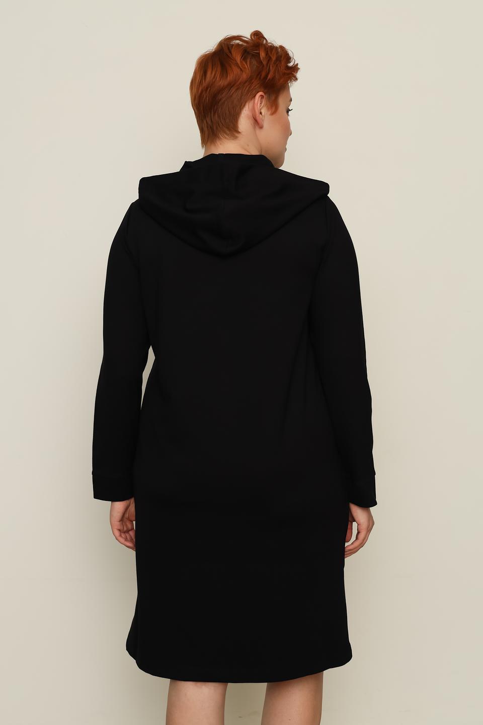Платье Via Appia черное с капюшоном