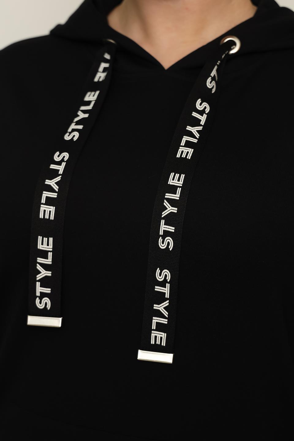 Платье Via Appia черное с капюшоном