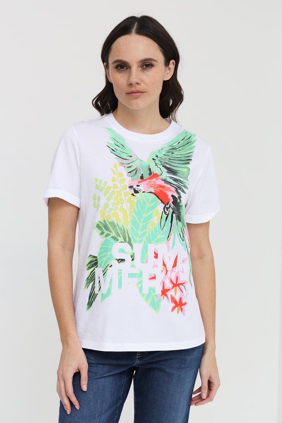 Футболка Marc Cain с тропическим принтом