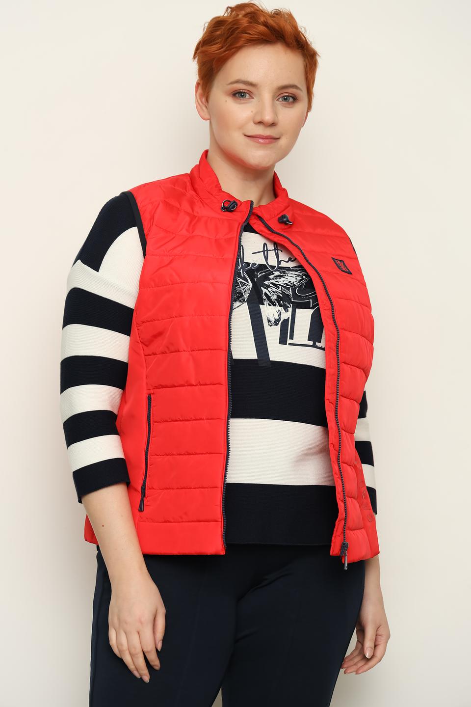 Жилет Rabe collection красный стеганый
