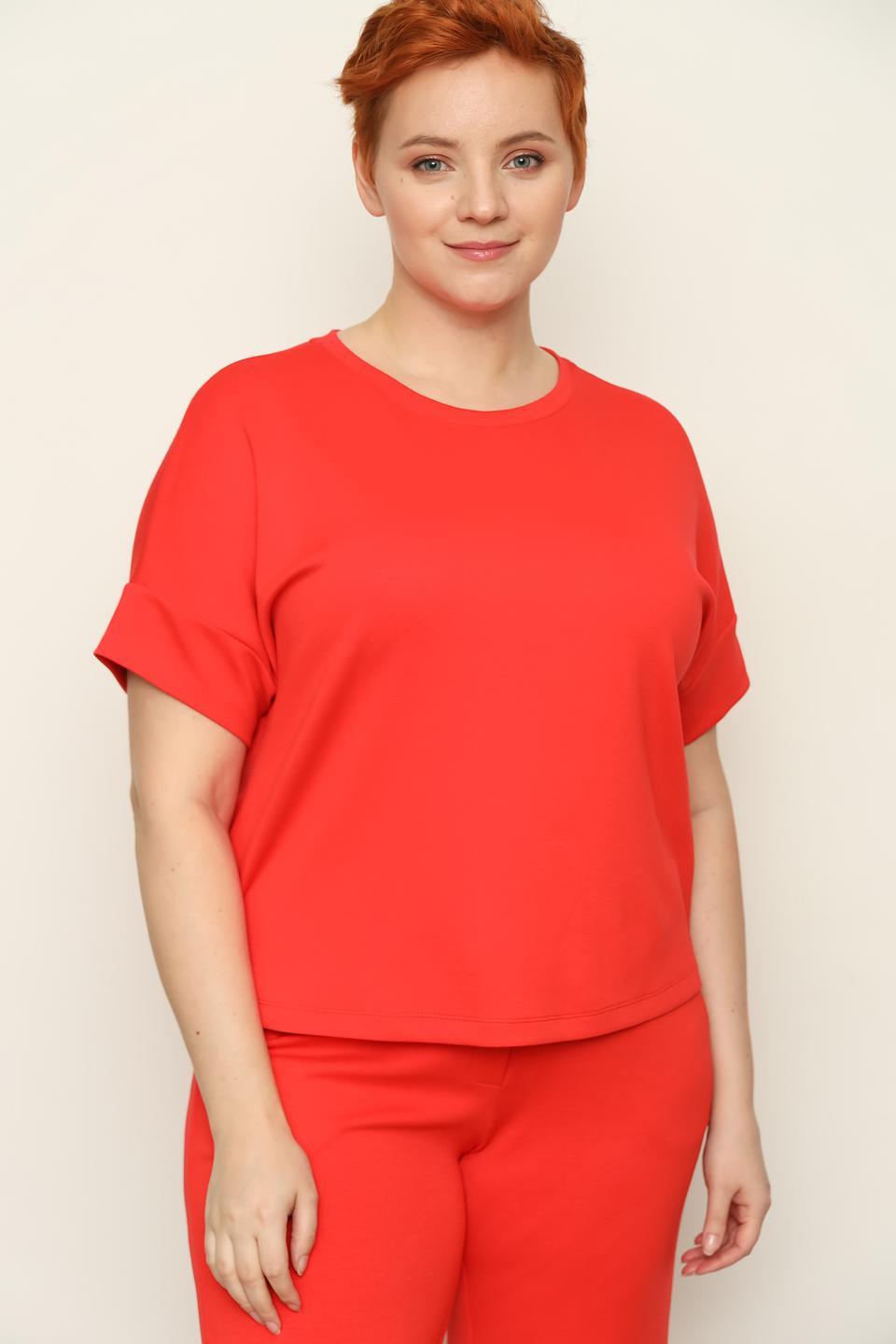 Блуза Thomas Rabe красная с рукавами-манжетами