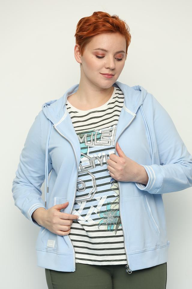 Жакет Via Appia голубой с капюшоном