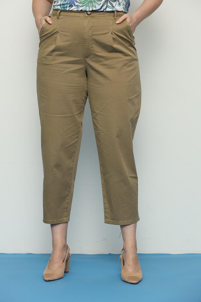 Брюки кюлоты Oui хаки