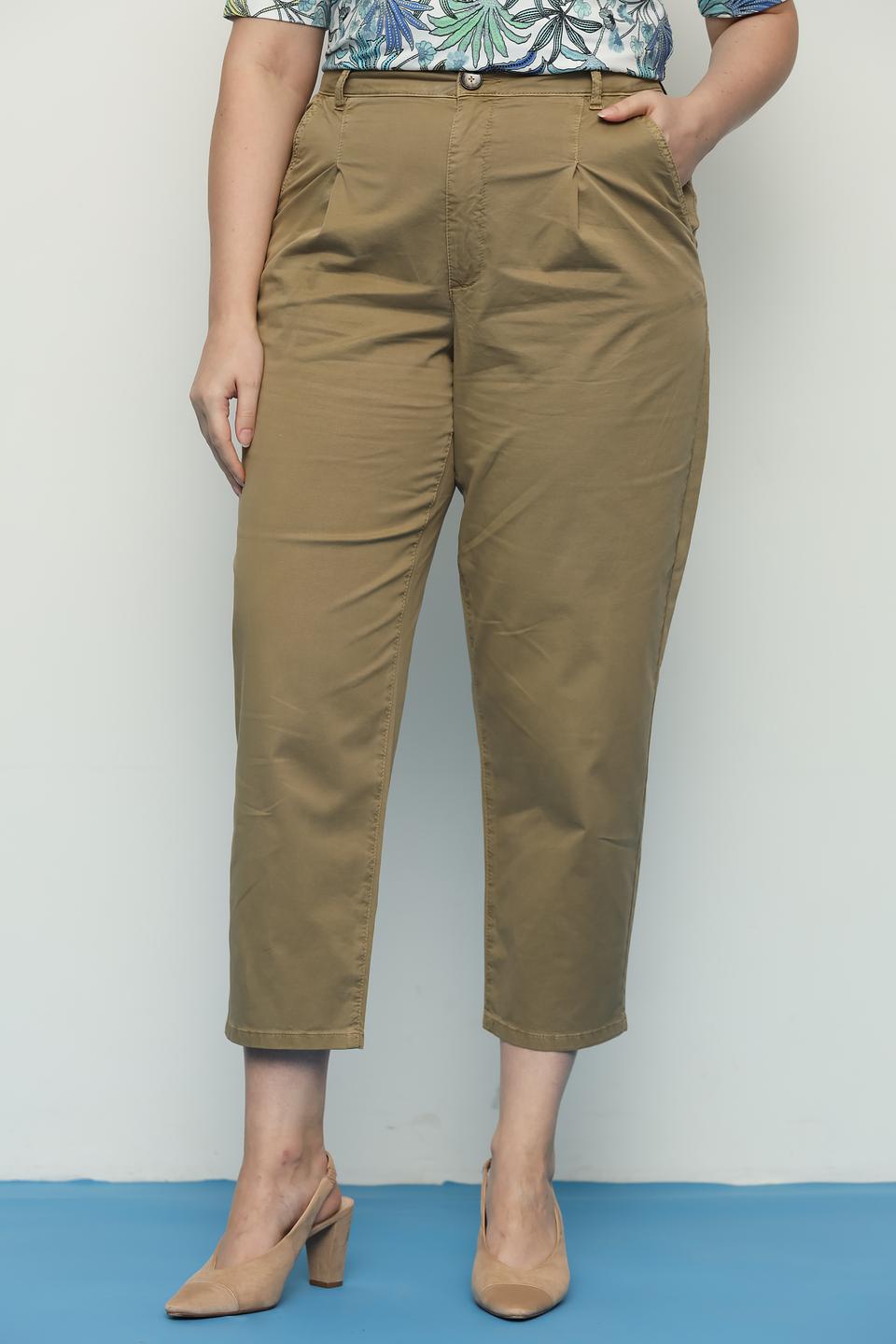 Брюки кюлоты Oui хаки