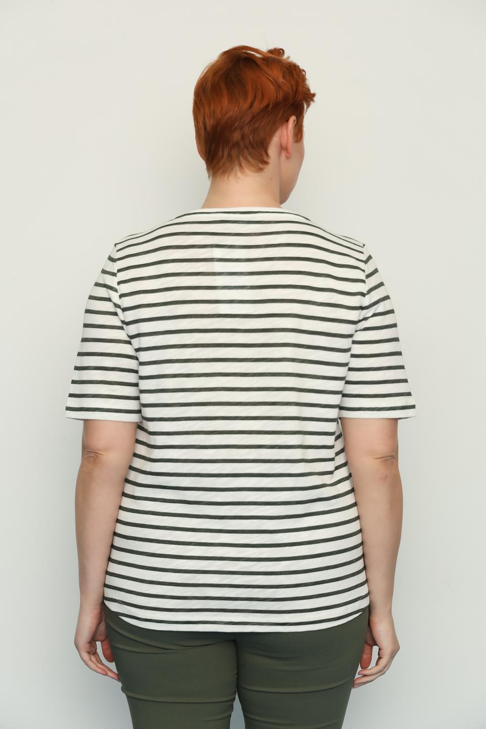 Футболка Via Appia полосатая с принтом