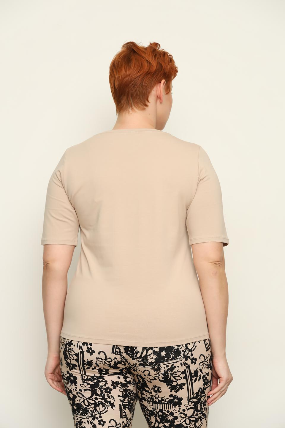 Футболка Thomas Rabe с принтом бежевая