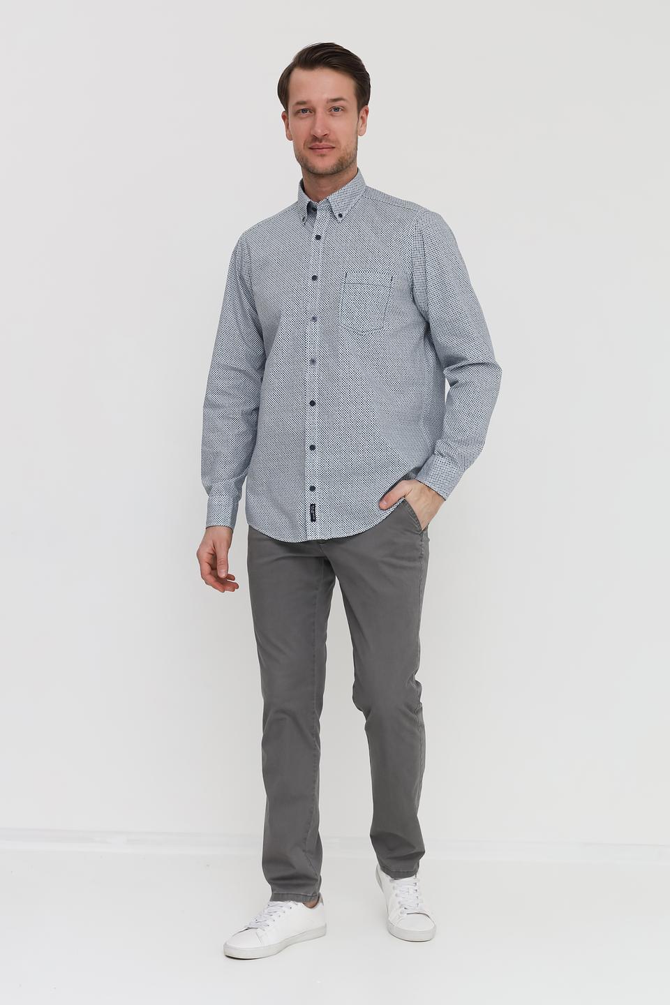 Рубашка Casa Moda в клетку голубая