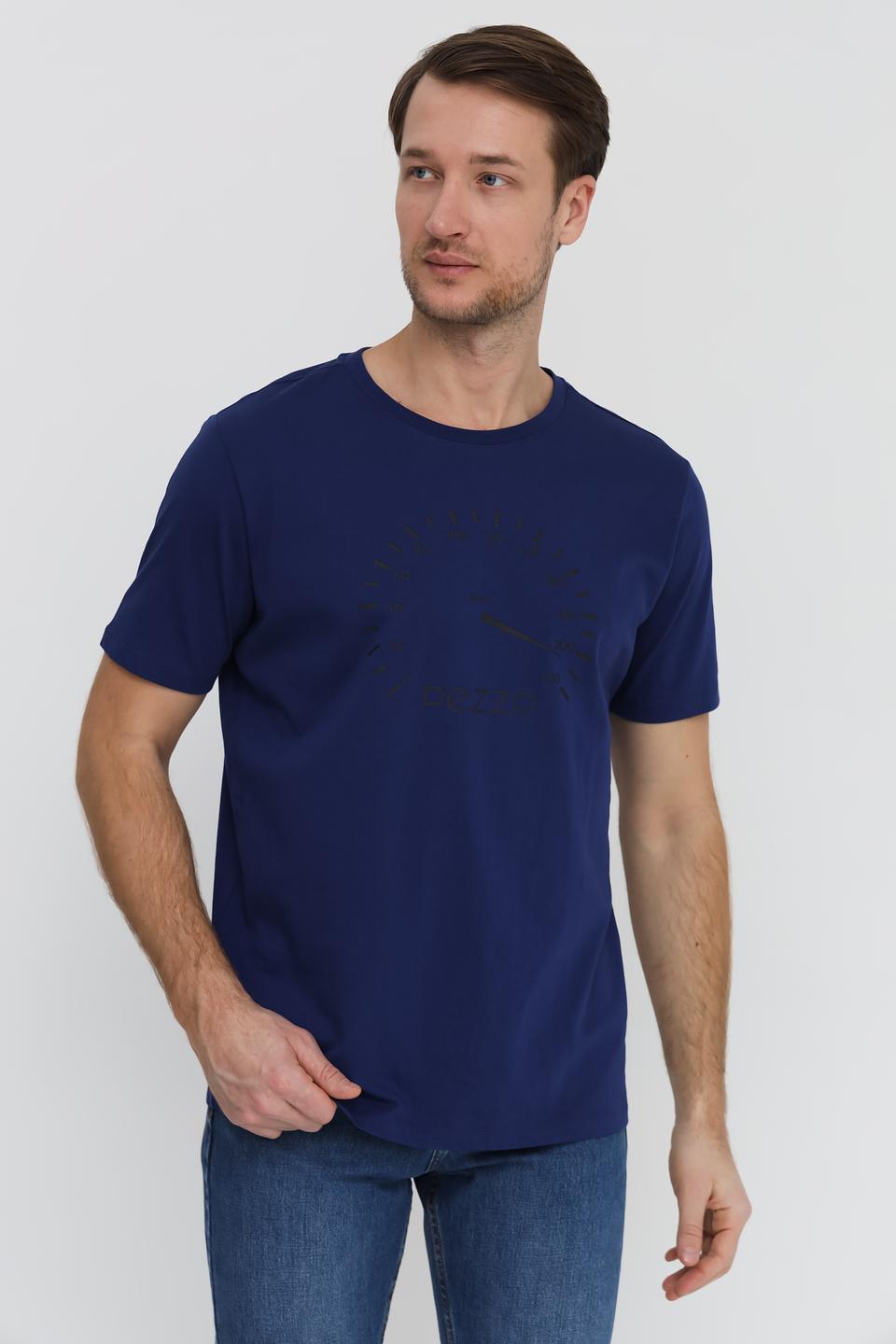 Футболка Pezzo синяя с логотипом