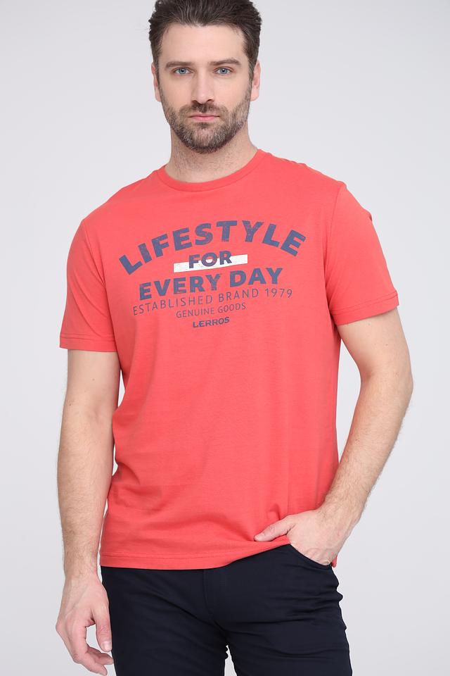 Футболка Lerros с принтом коралловая
