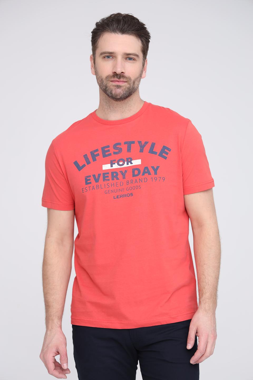 Футболка Lerros с принтом коралловая