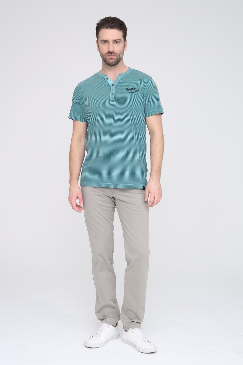 Поло Lerros в полоску бирюзовый