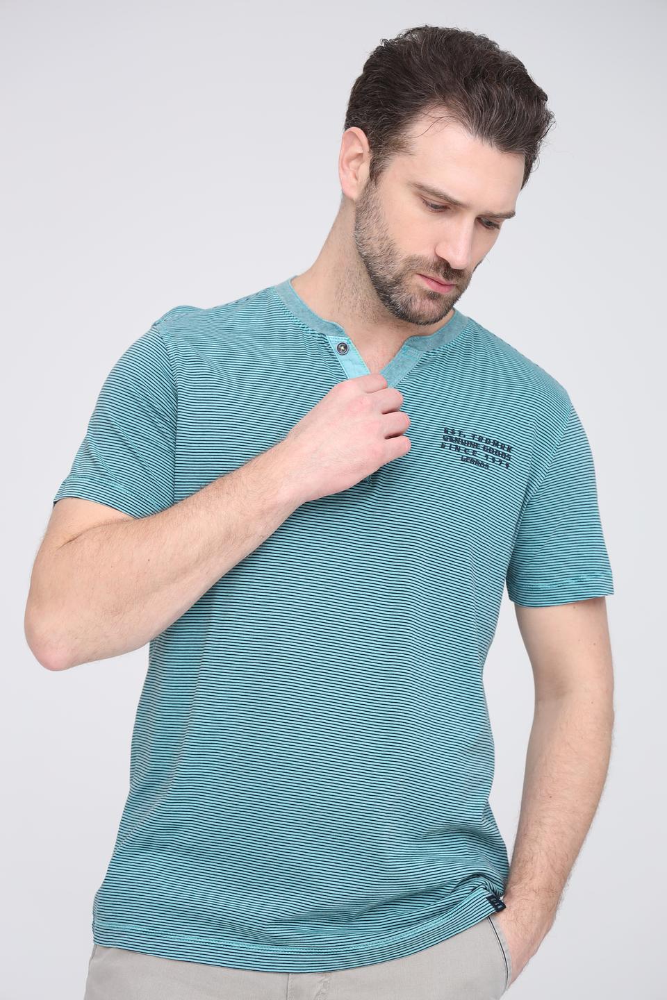 Поло Lerros в полоску бирюзовый