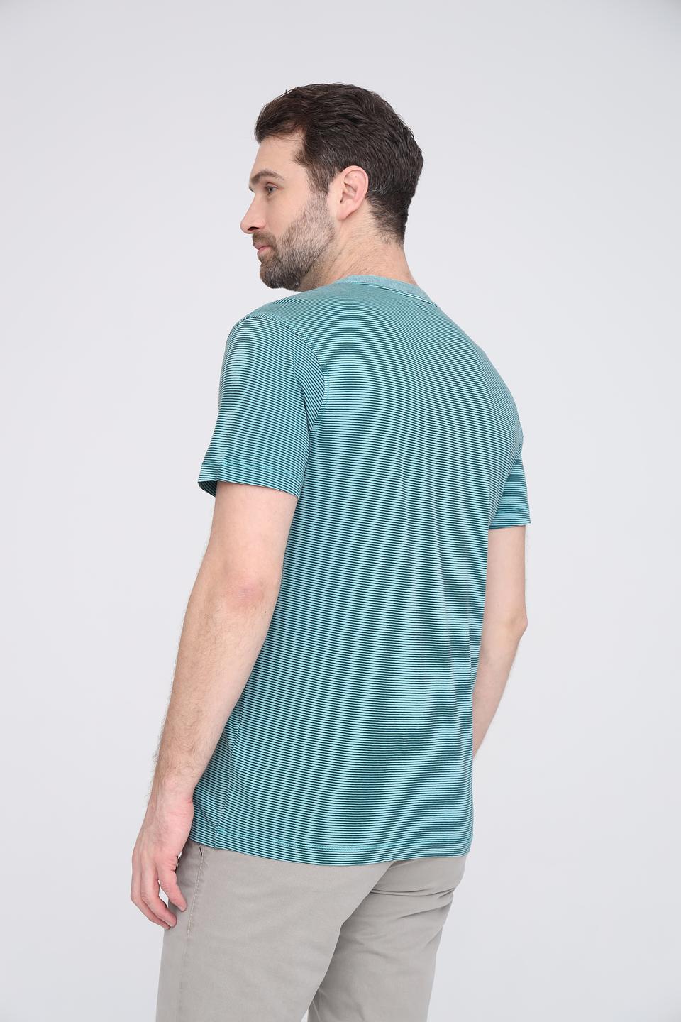 Поло Lerros в полоску бирюзовый