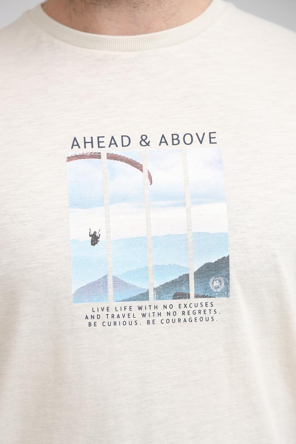 Футболка Lerros с принтом бежевая