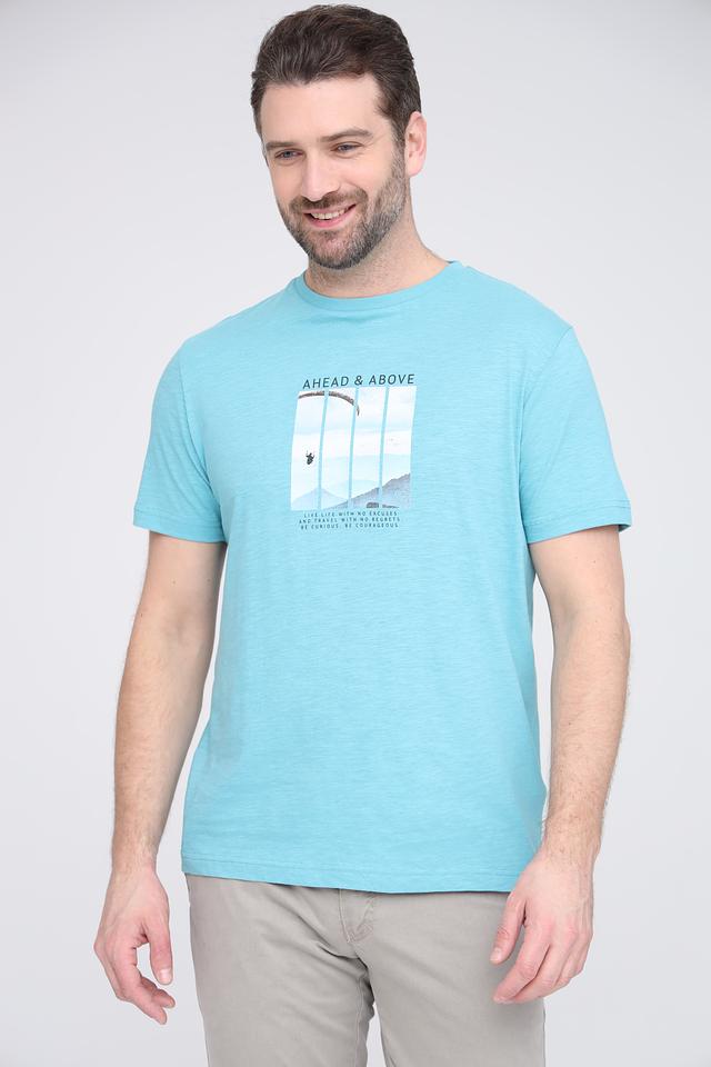 Футболка Lerros с принтом бирюзовая