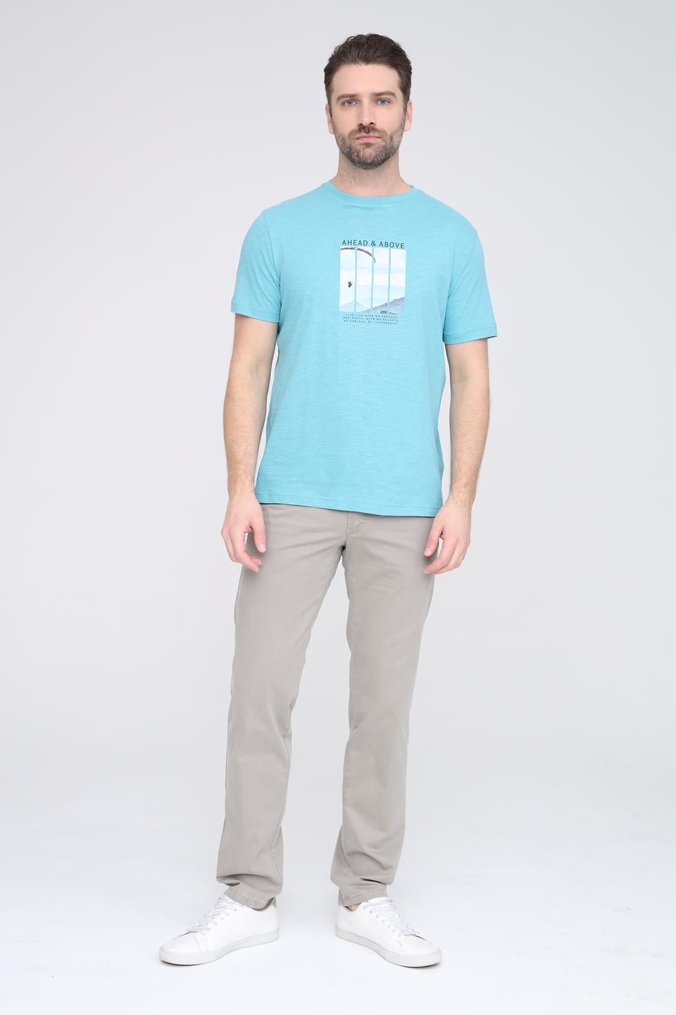 Футболка Lerros с принтом бирюзовая